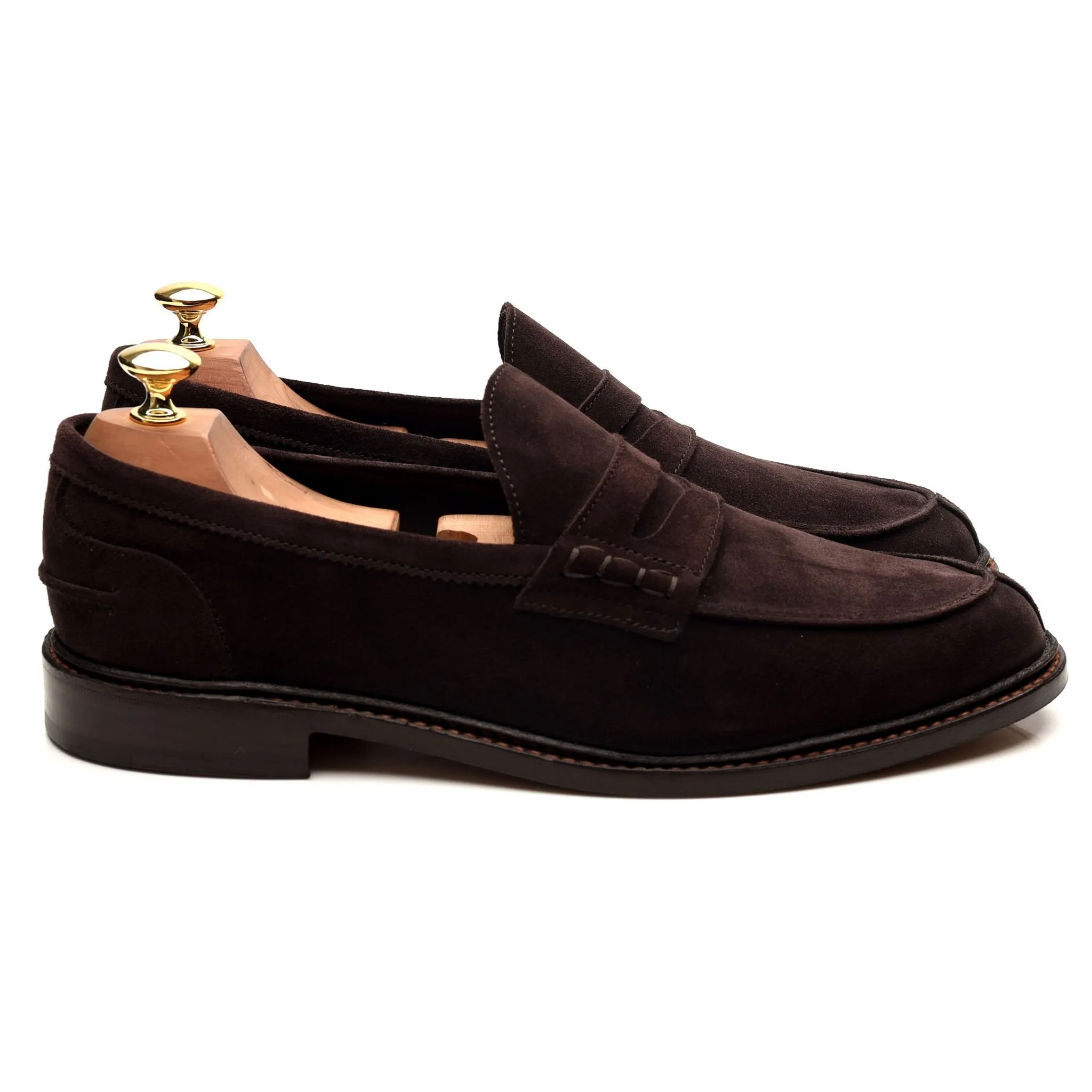 'Adam' Dark Brown Suede Loafers UK 9