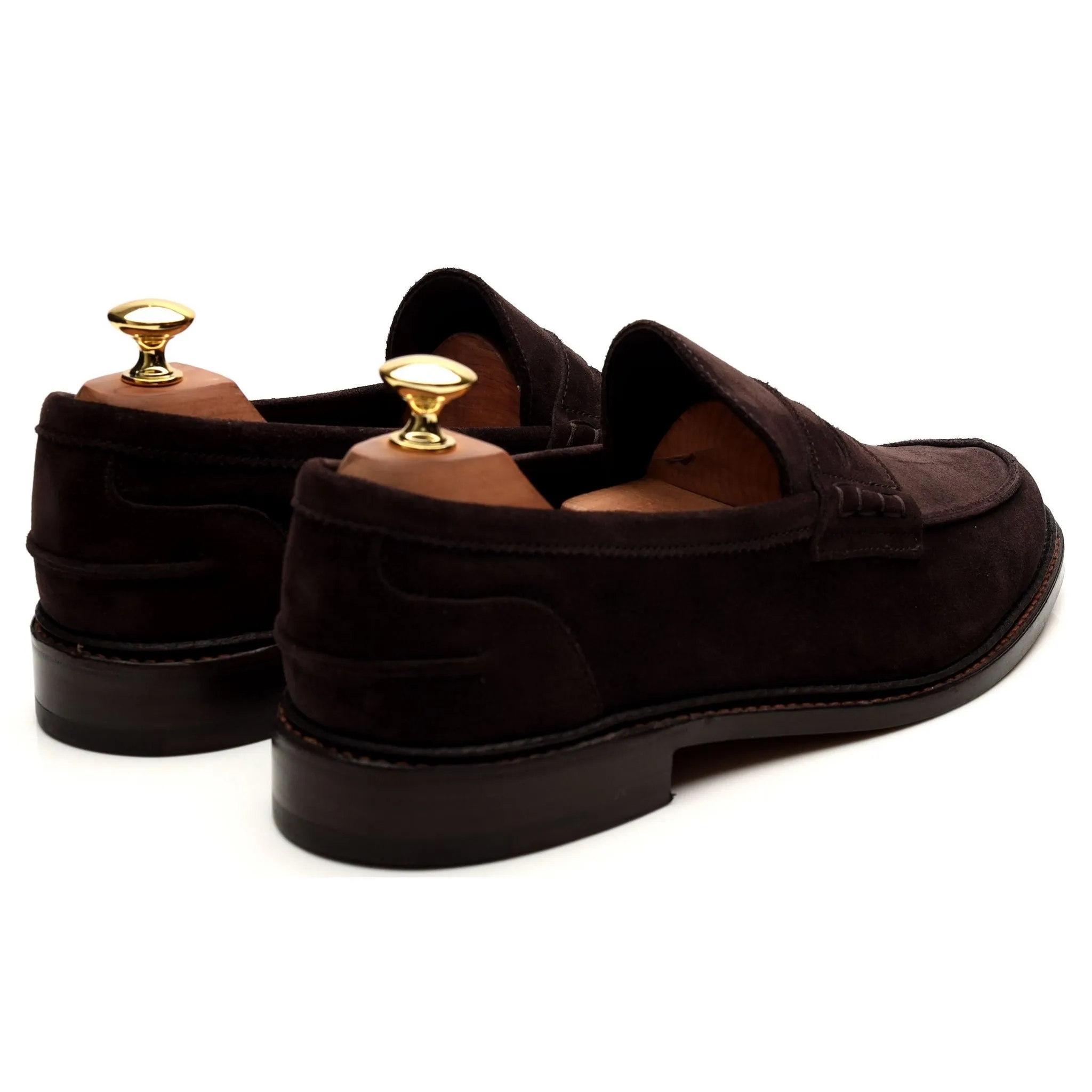 'Adam' Dark Brown Suede Loafers UK 9