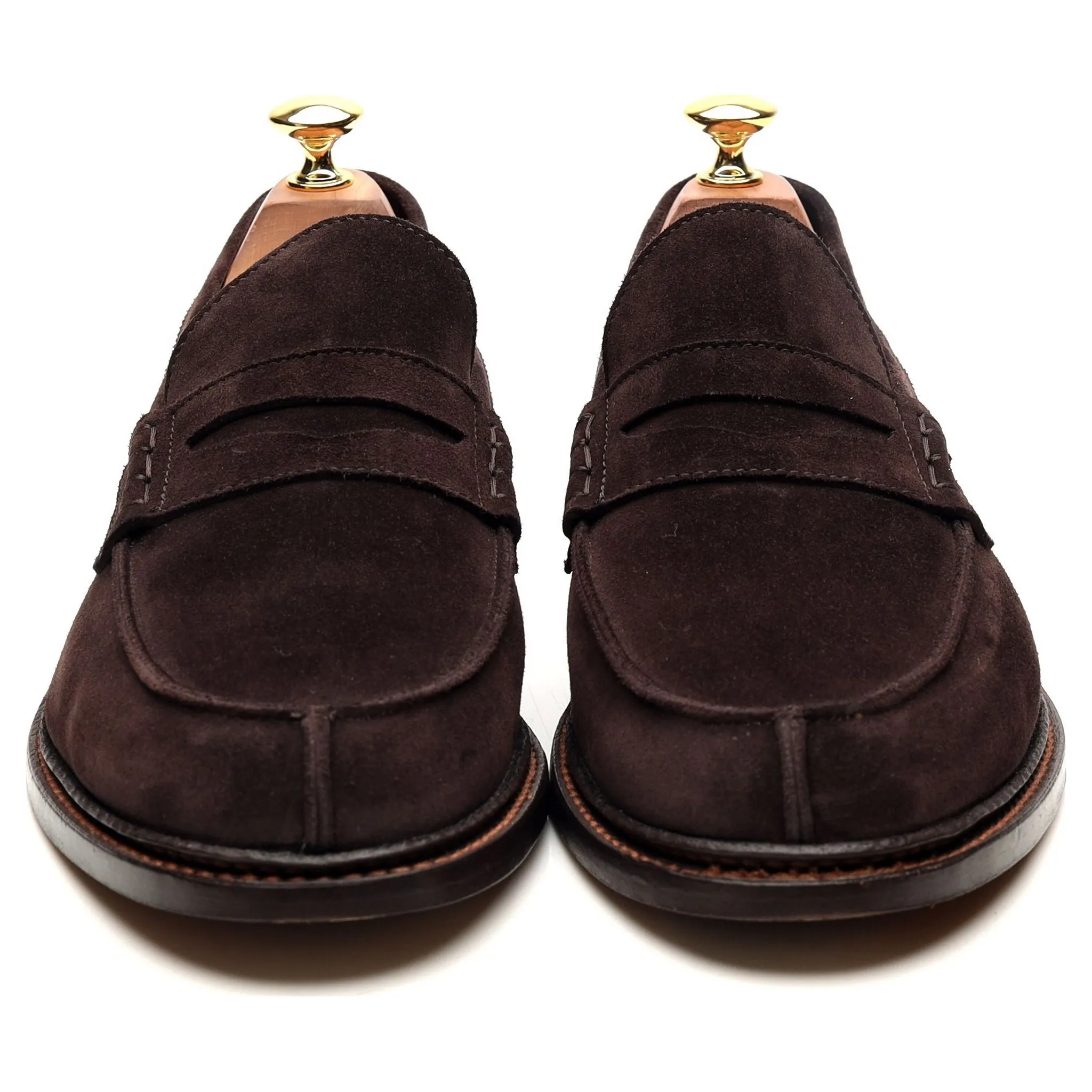 'Adam' Dark Brown Suede Loafers UK 9