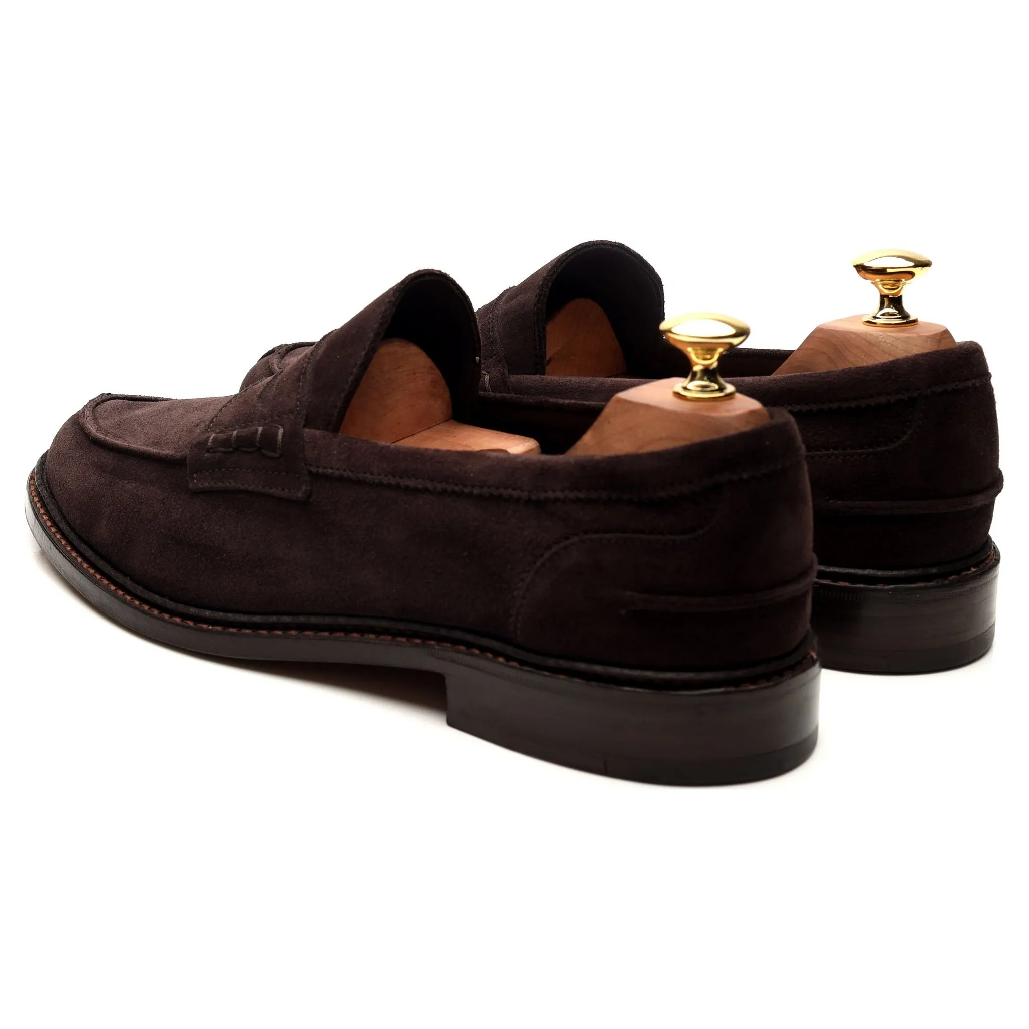 'Adam' Dark Brown Suede Loafers UK 9