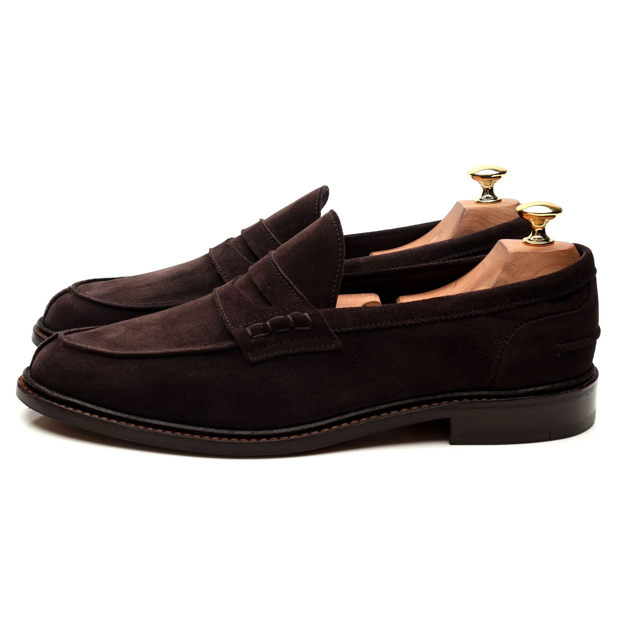 'Adam' Dark Brown Suede Loafers UK 9