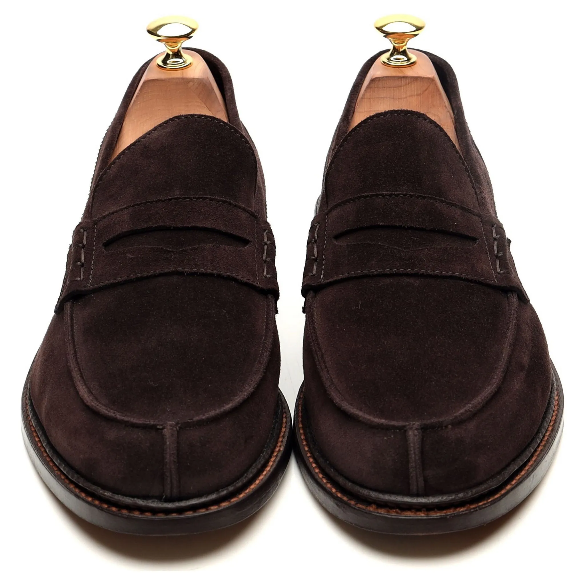 'Adam' Dark Brown Suede Loafers UK 9