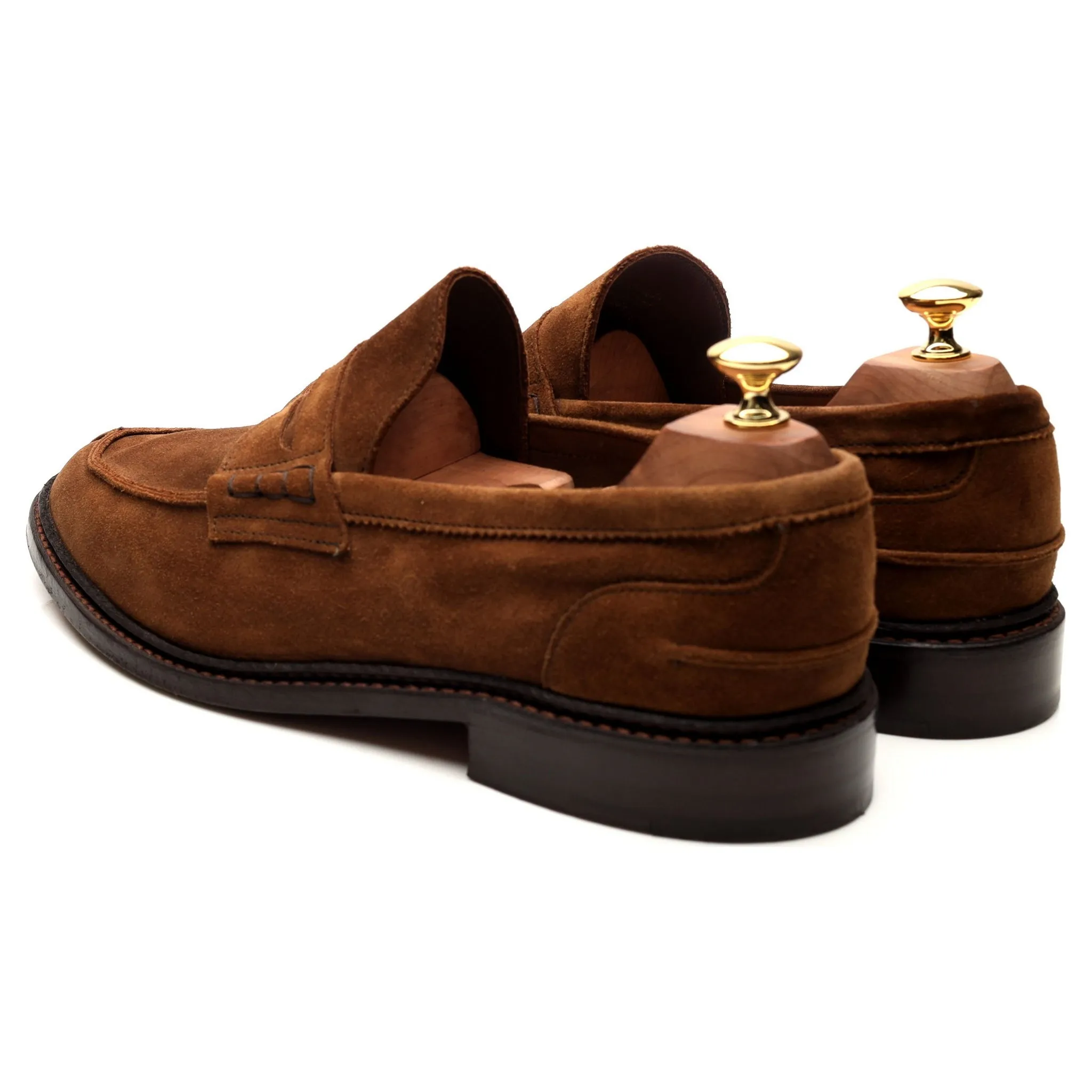 'Adam' Tan Brown Suede Loafers UK 9.5