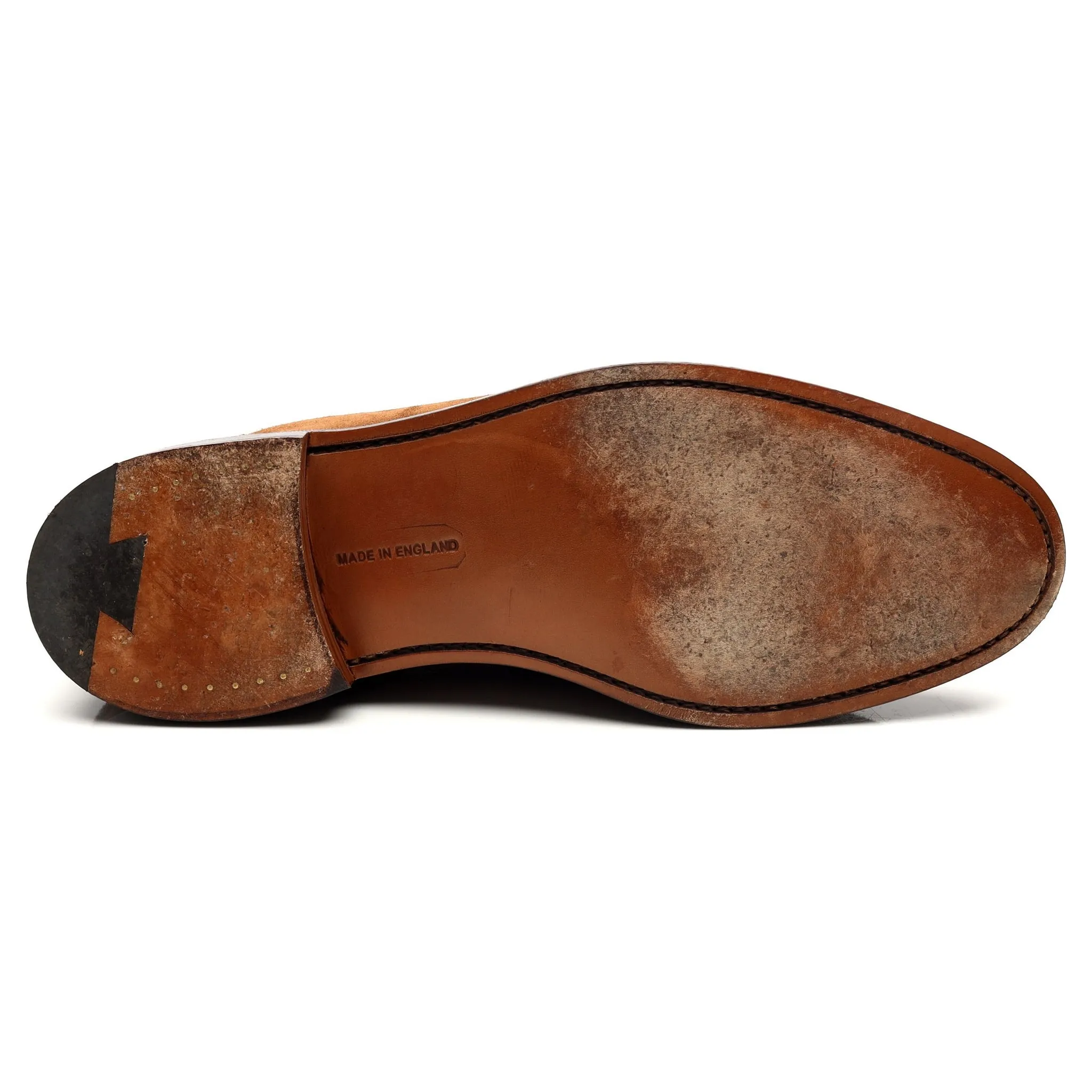 'Adam' Tan Brown Suede Loafers UK 9.5