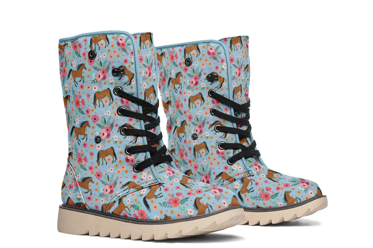 Arabian Horse Flower Polar Vibe Boots