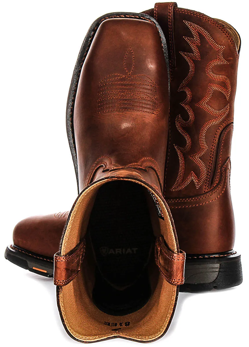 Ariat Workhog Toast Work Boots In Brown For Men