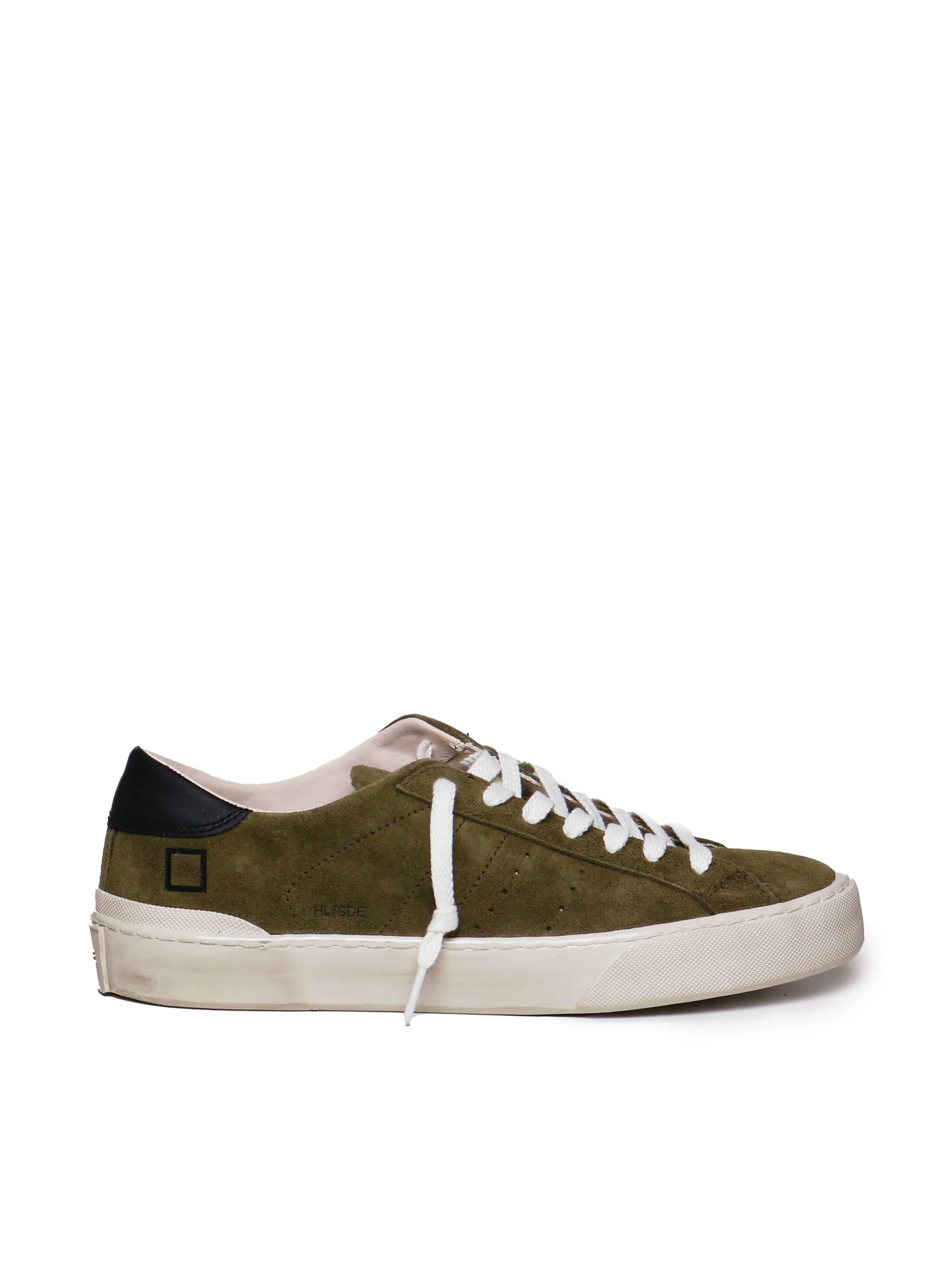 Army Green Suede Lace-Up Sneakers