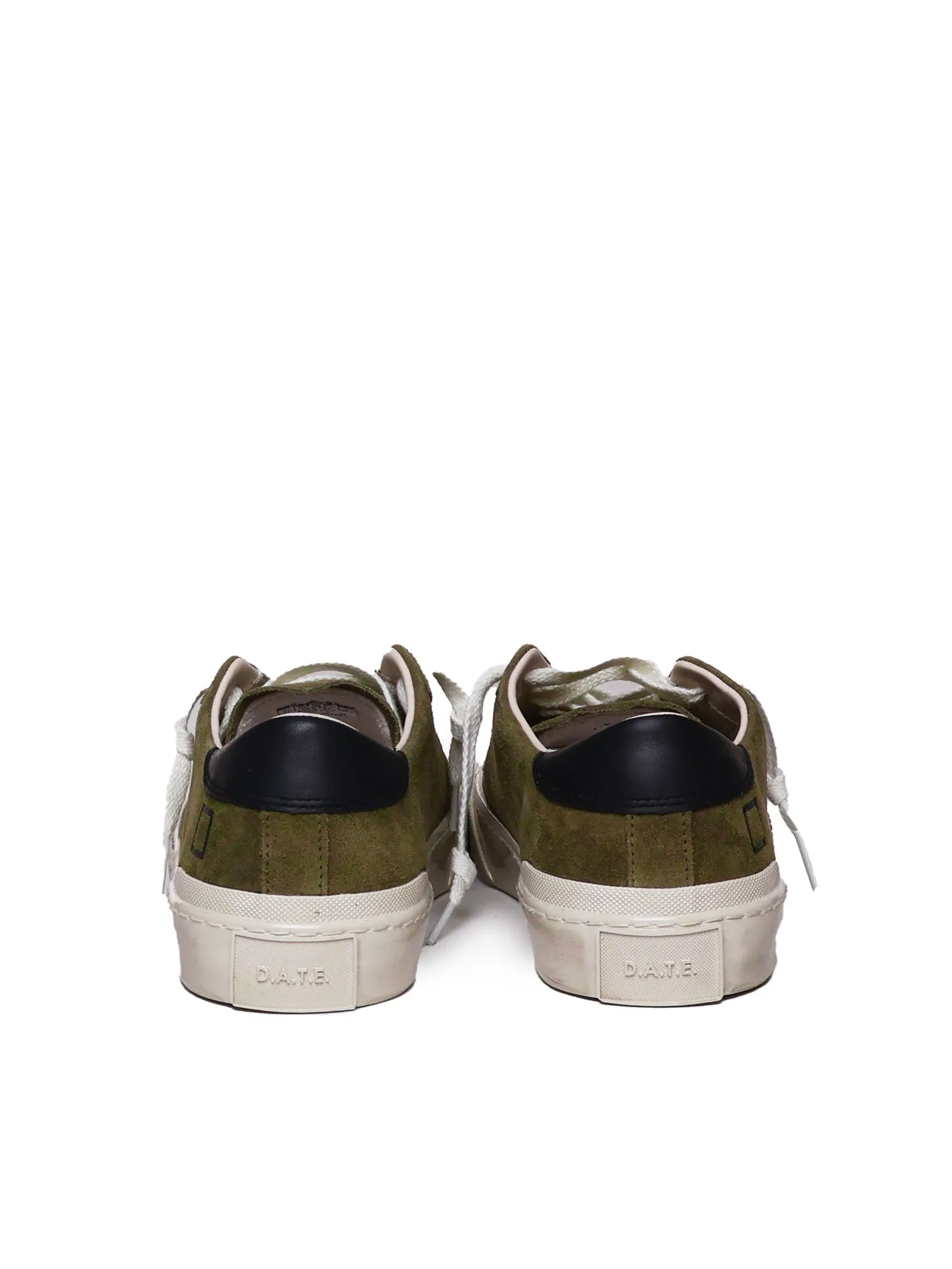 Army Green Suede Lace-Up Sneakers