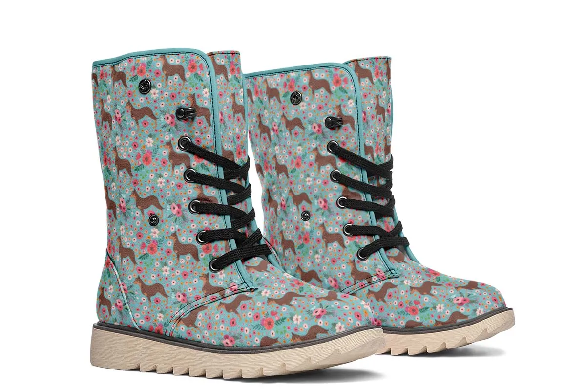 Australian Kelpie Flower Polar Vibe Boots