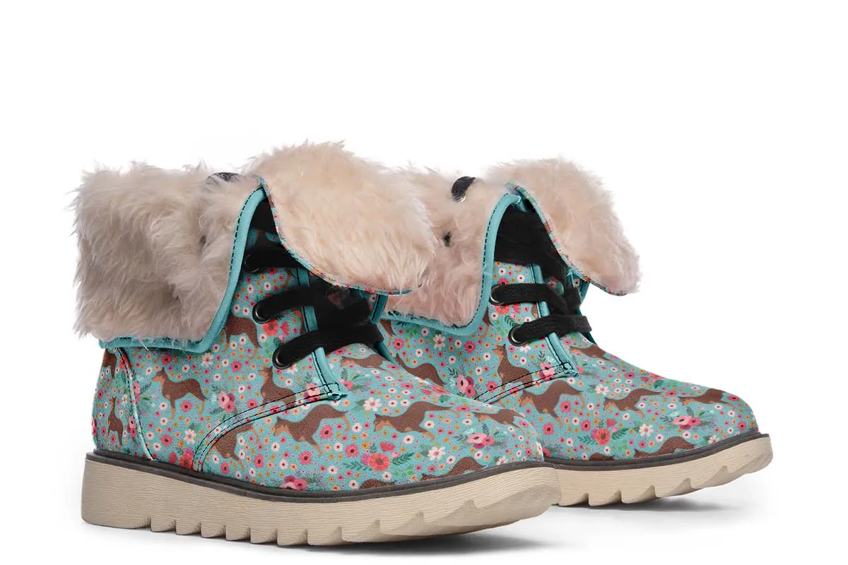 Australian Kelpie Flower Polar Vibe Boots