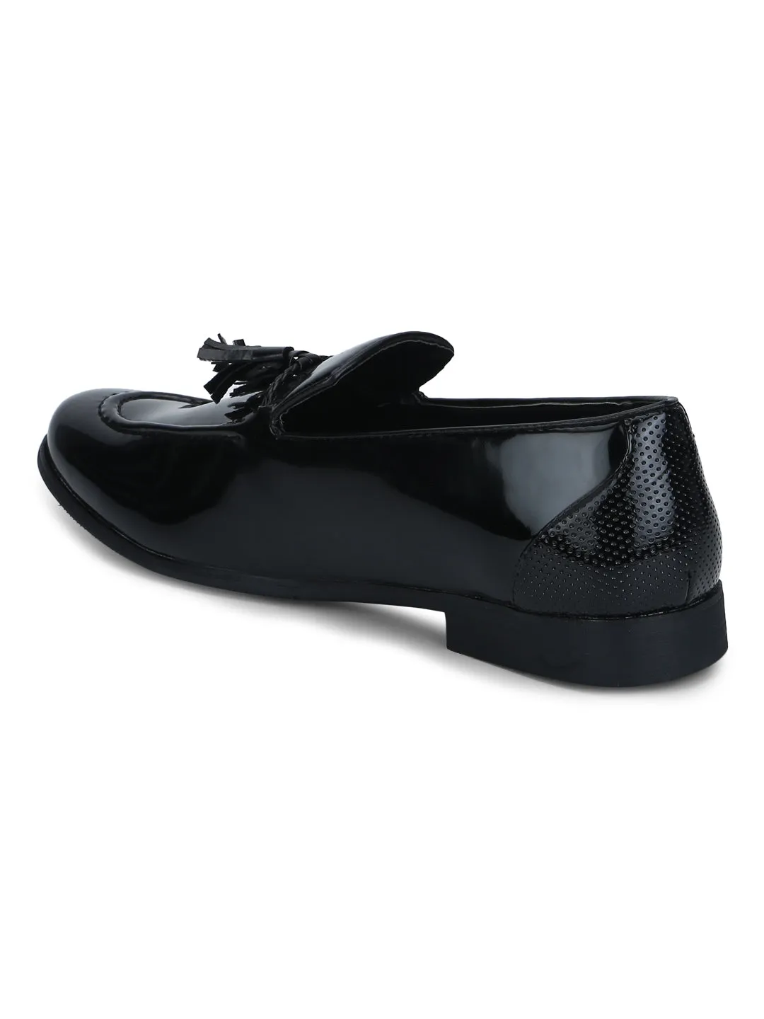 Black PU Tassel Men Loafers