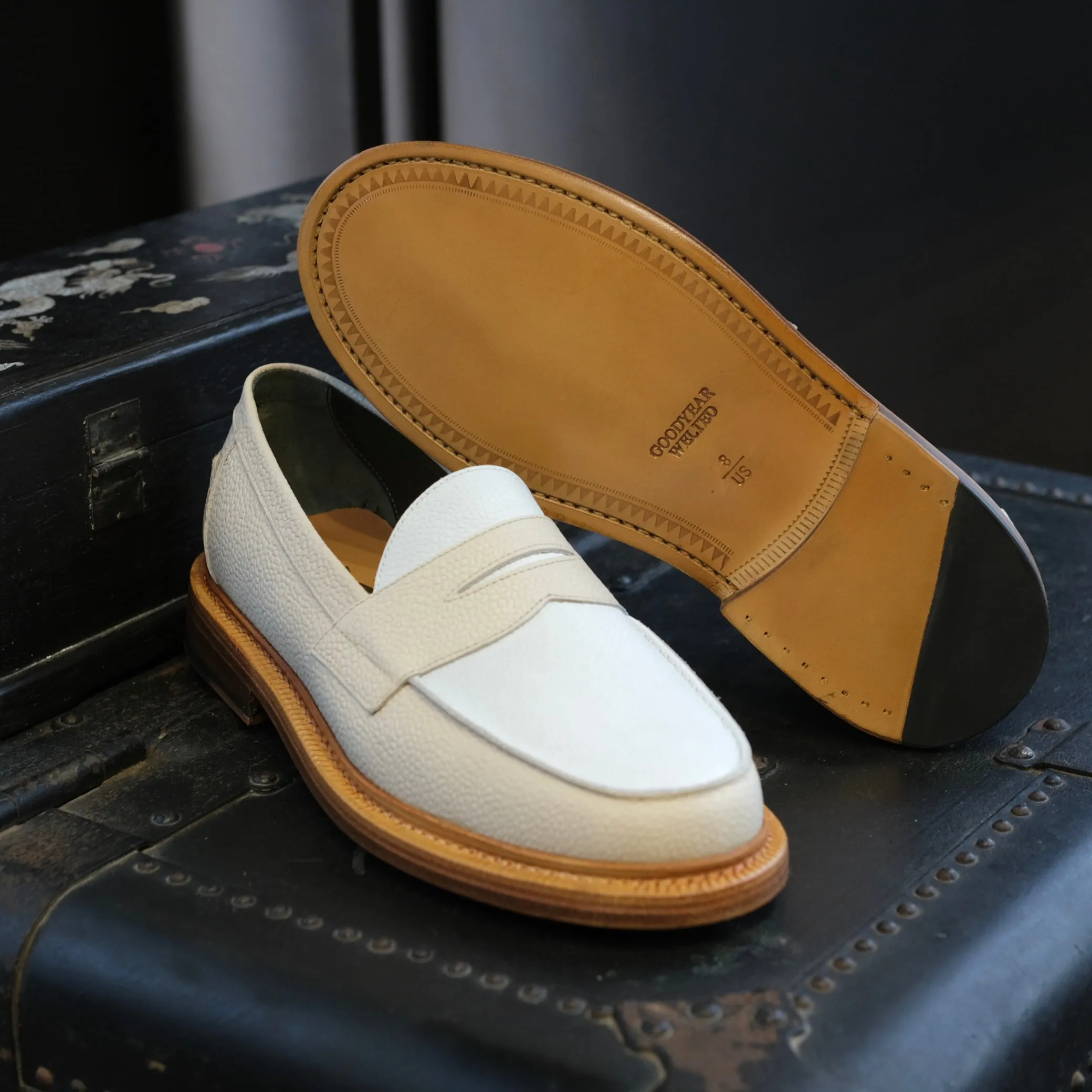 Blackstock & Weber Ellis Penny Loafer (Cream/White)