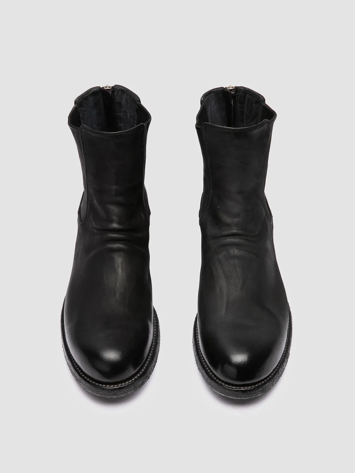 BULLA DD 104 - Black Leather Zipped Boots