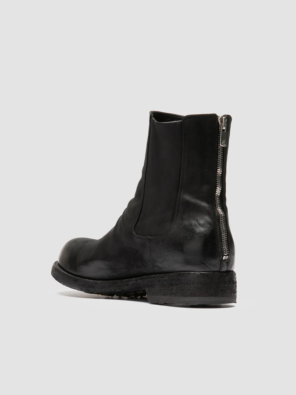 BULLA DD 104 - Black Leather Zipped Boots