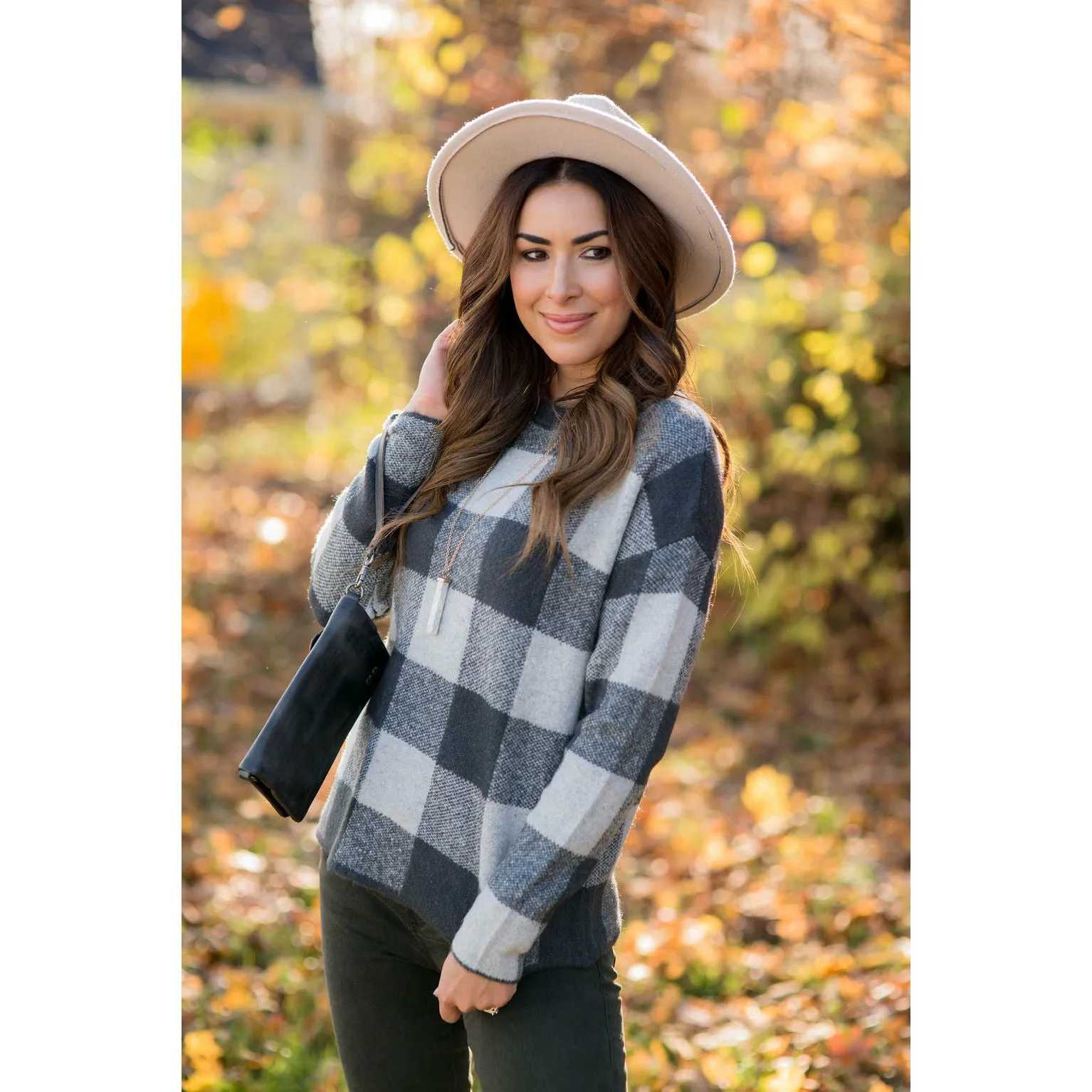 Checkered Buffalo Plaid Sweater