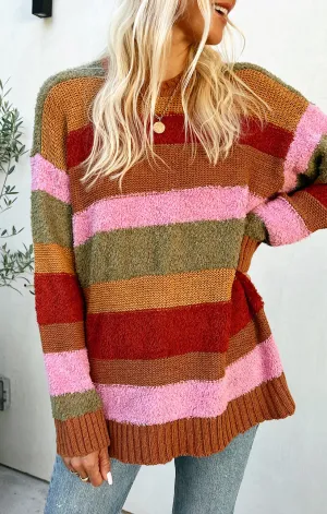 Chilly Sweater ~ Hutch Multi Stripe Knit