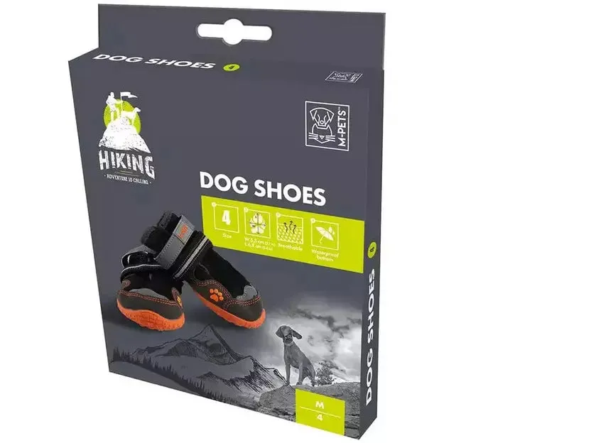 HIKING Dog Shoes Black & Orange