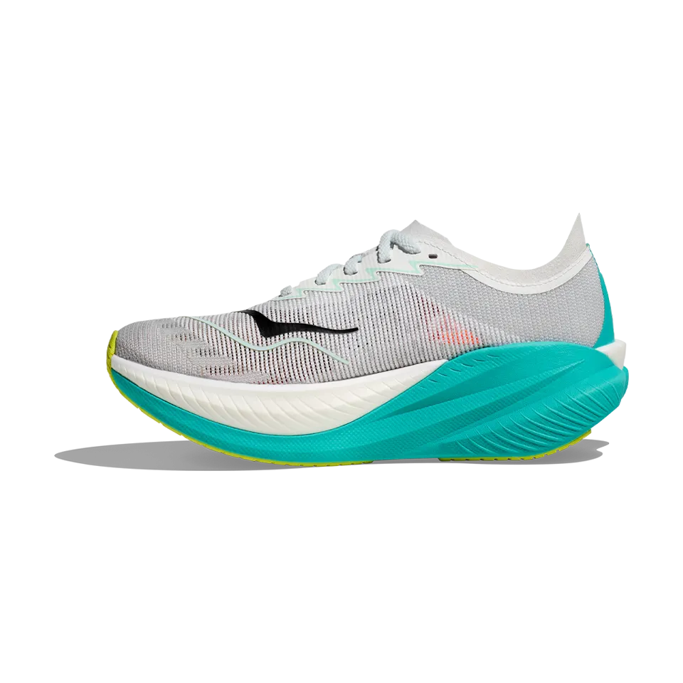 HOKA Women's Mach X 2 Frost/Electric Aqua