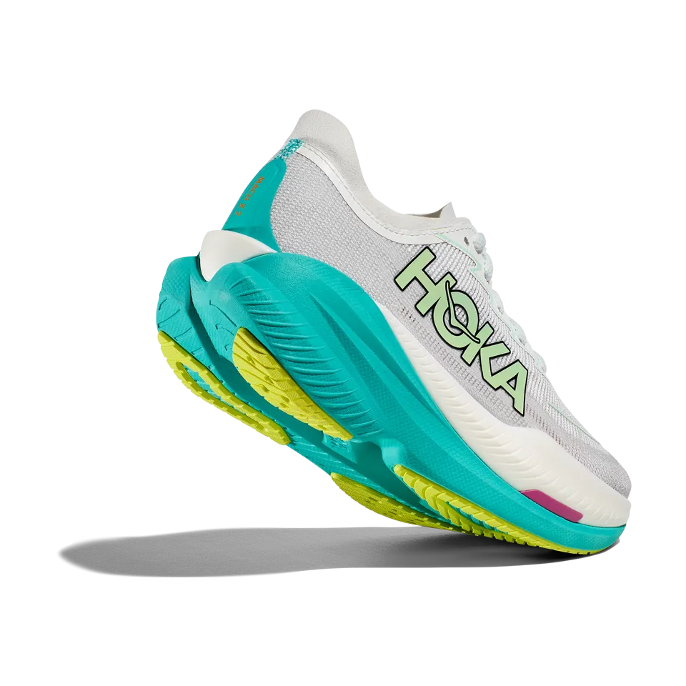 HOKA Women's Mach X 2 Frost/Electric Aqua