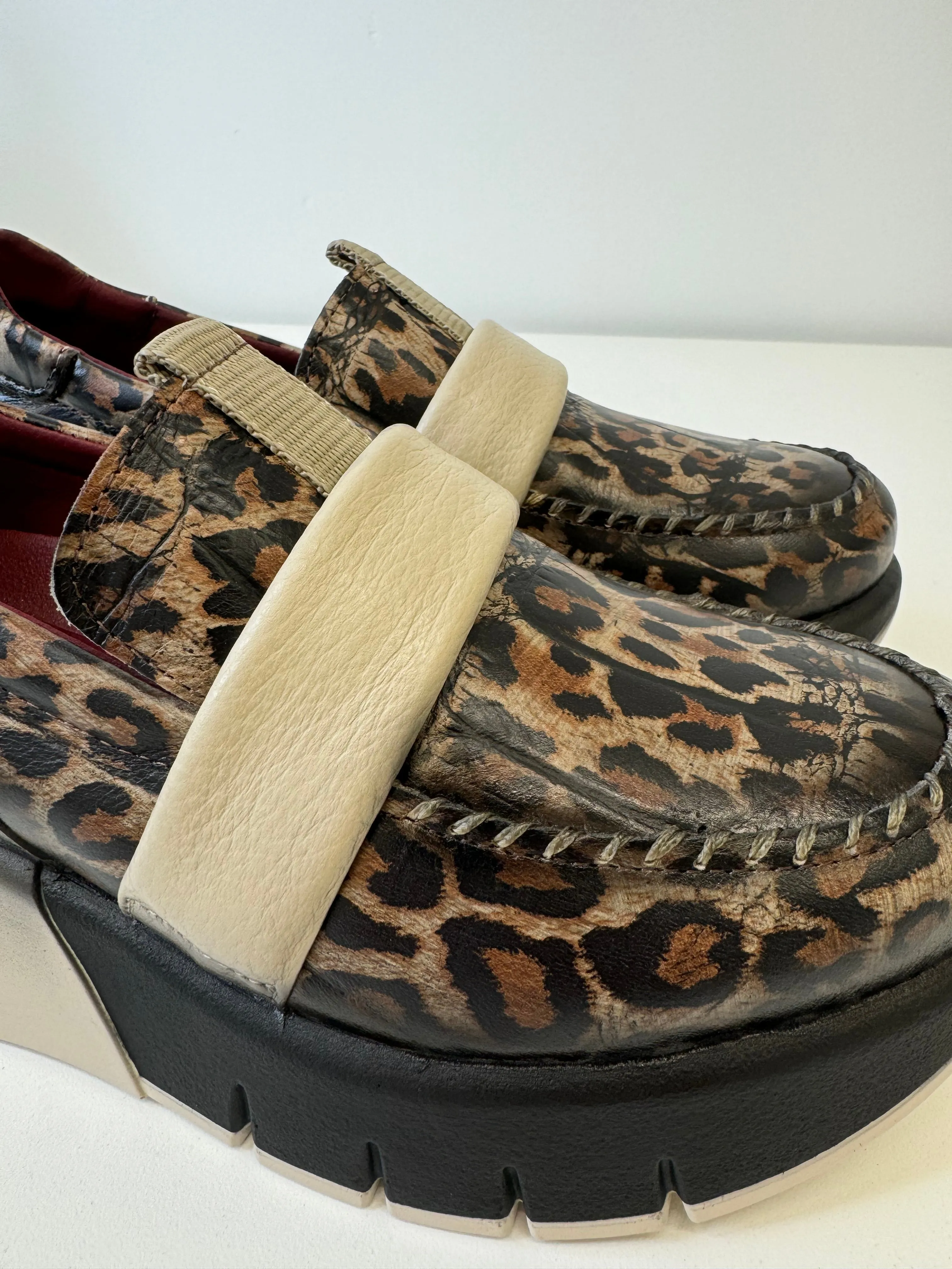 JOSE SAENZ Leopard Print Loafers