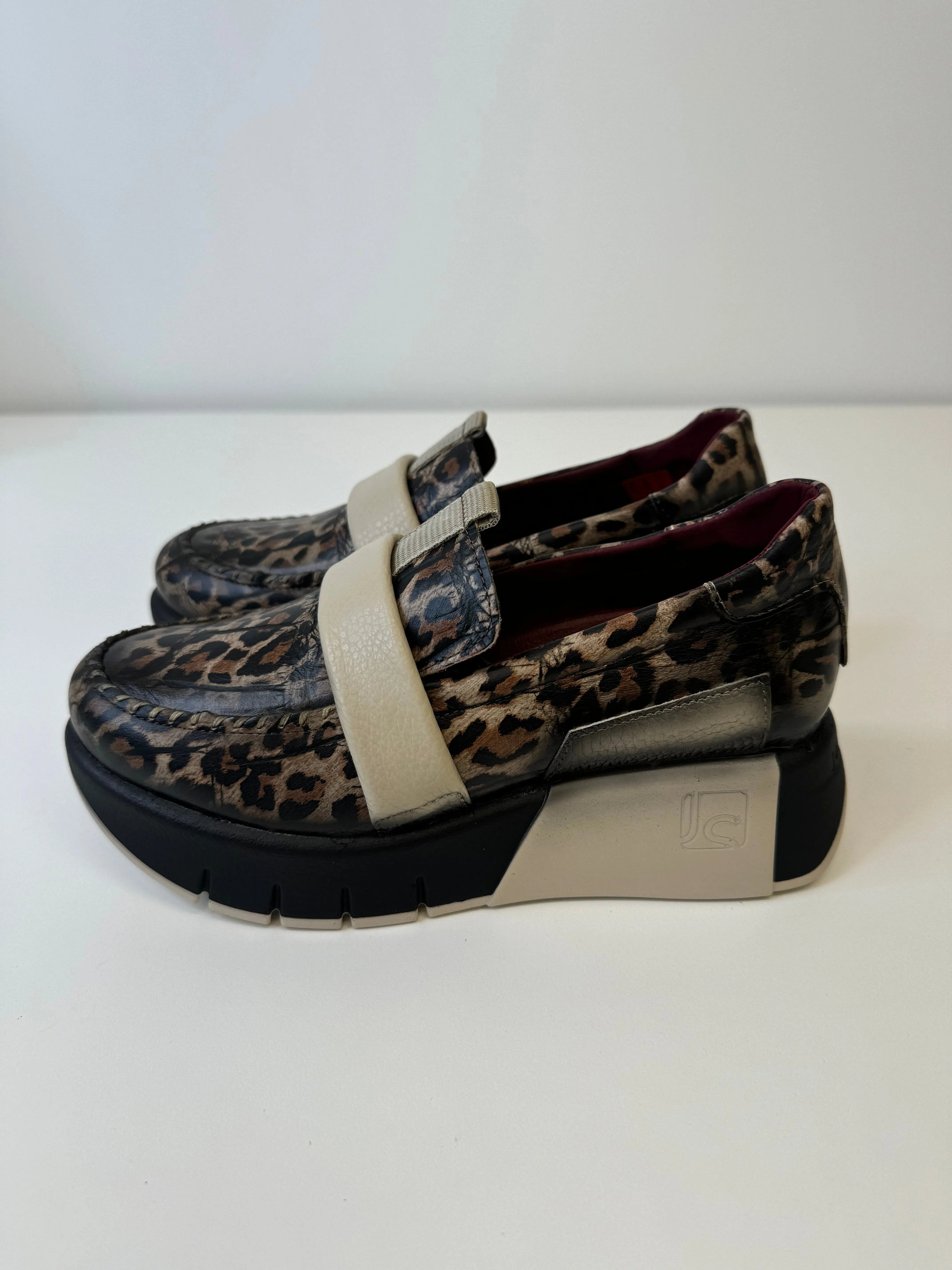 JOSE SAENZ Leopard Print Loafers