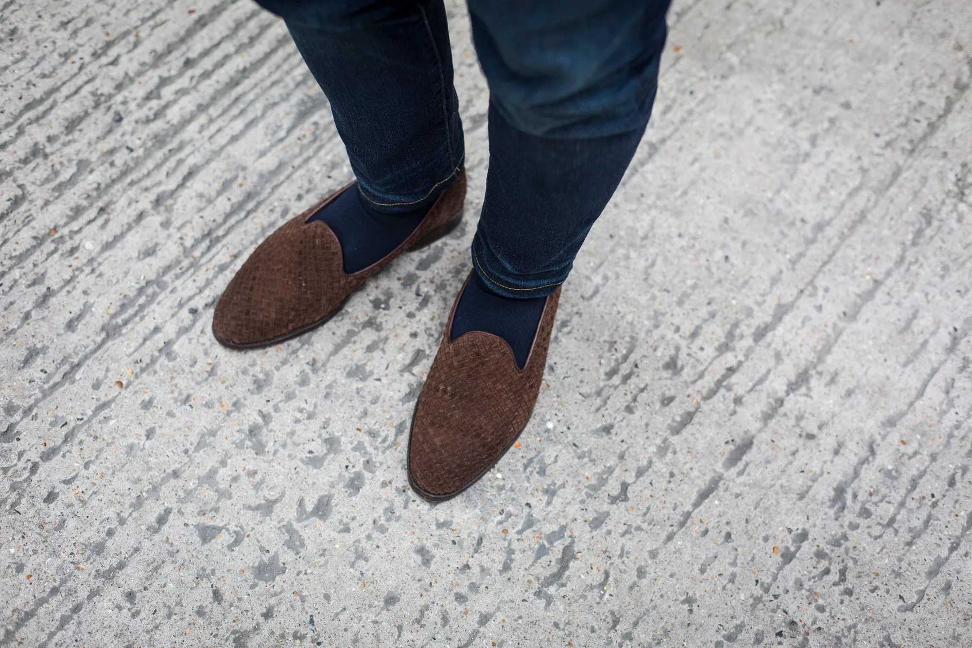 Laurelhurst II - MTO - Braided Dark Brown Suede - TMG Last - Single Leather Sole