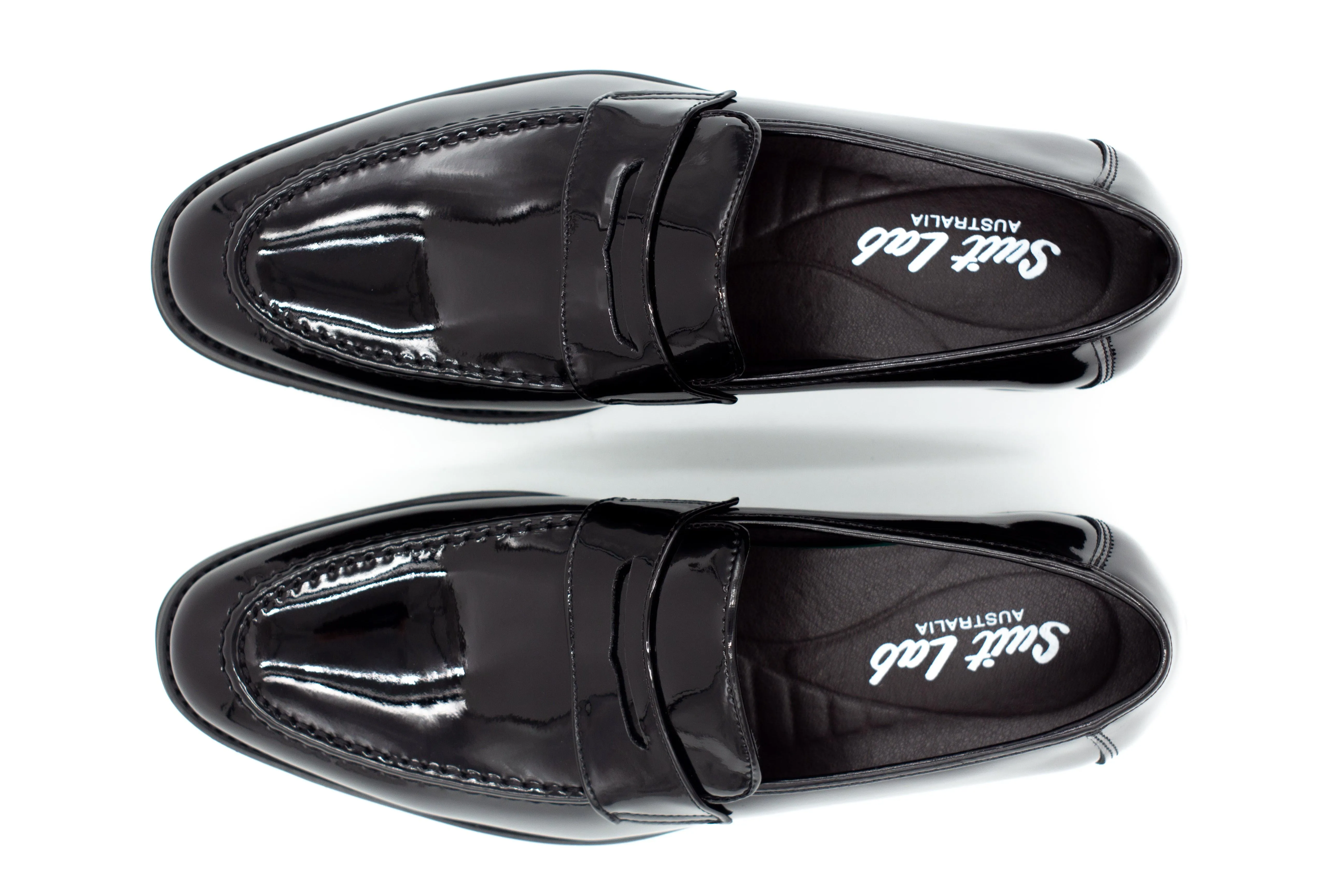 Mens Oslo Loafers - Patent Black