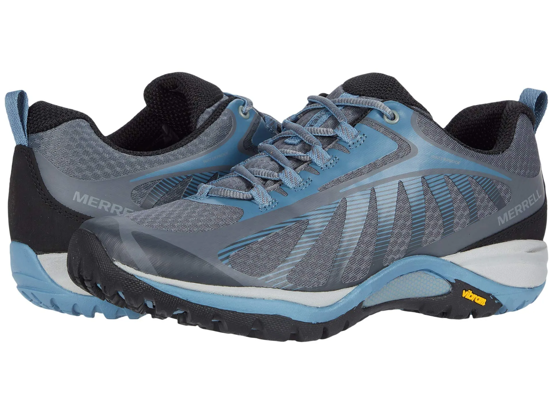 Merrell Siren Edge 3 Waterproof Hiking Shoes, Grey/Blue