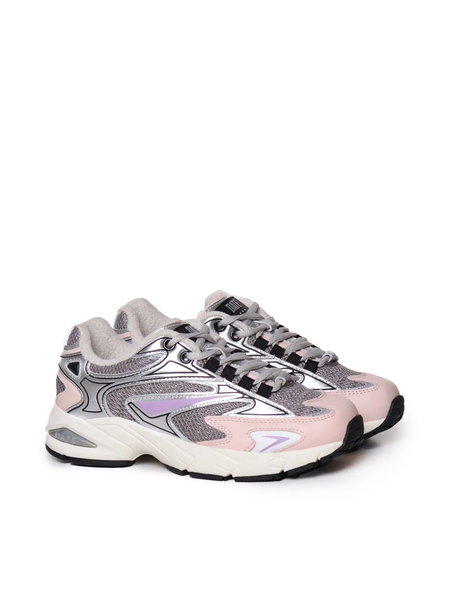 Mesh Rubber Sneakers in Lilac, Pink and Grey