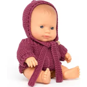 Miniland Dressed Baby Doll | Caucasian Boy 8 1/4"