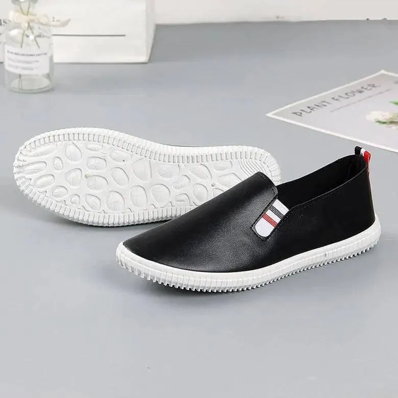 Pu Leather  Slip On Flat