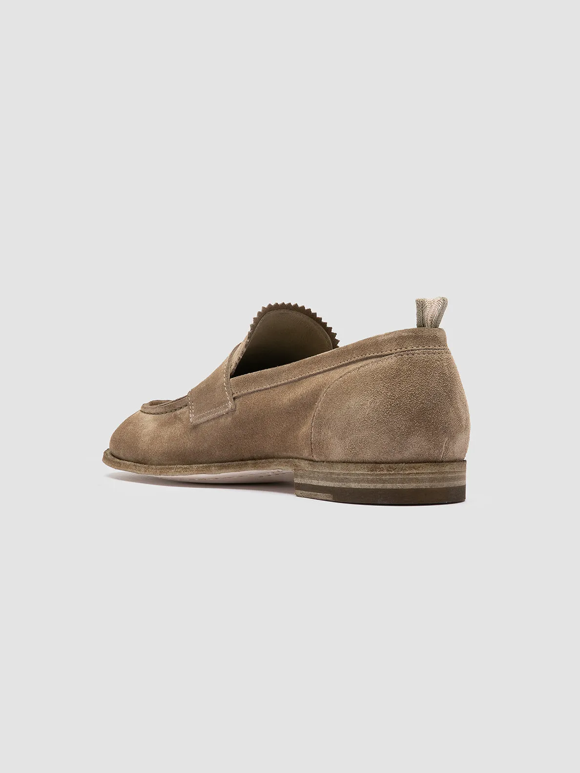 SOLITUDE 001 - Taupe Suede Penny Loafers