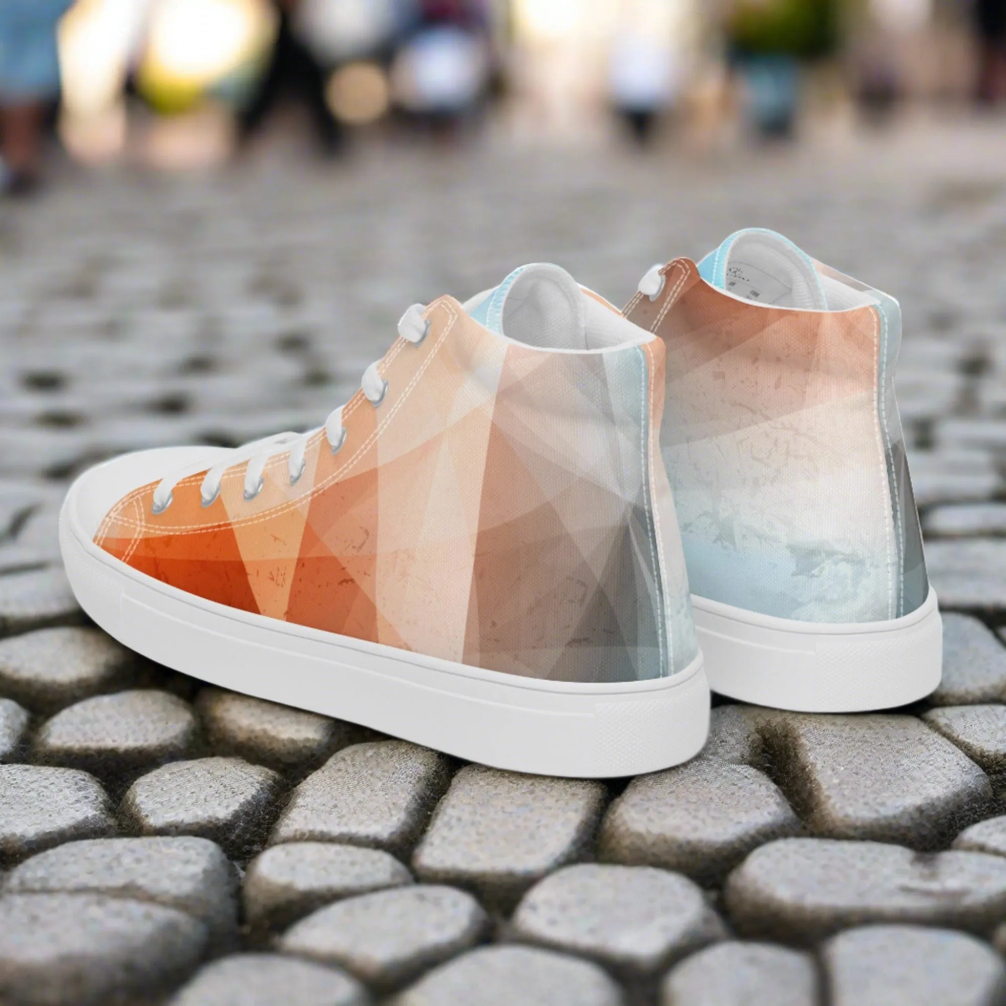 Stay Cozy & Chic with These Peachy Blue High Tops - Women's Sneakers