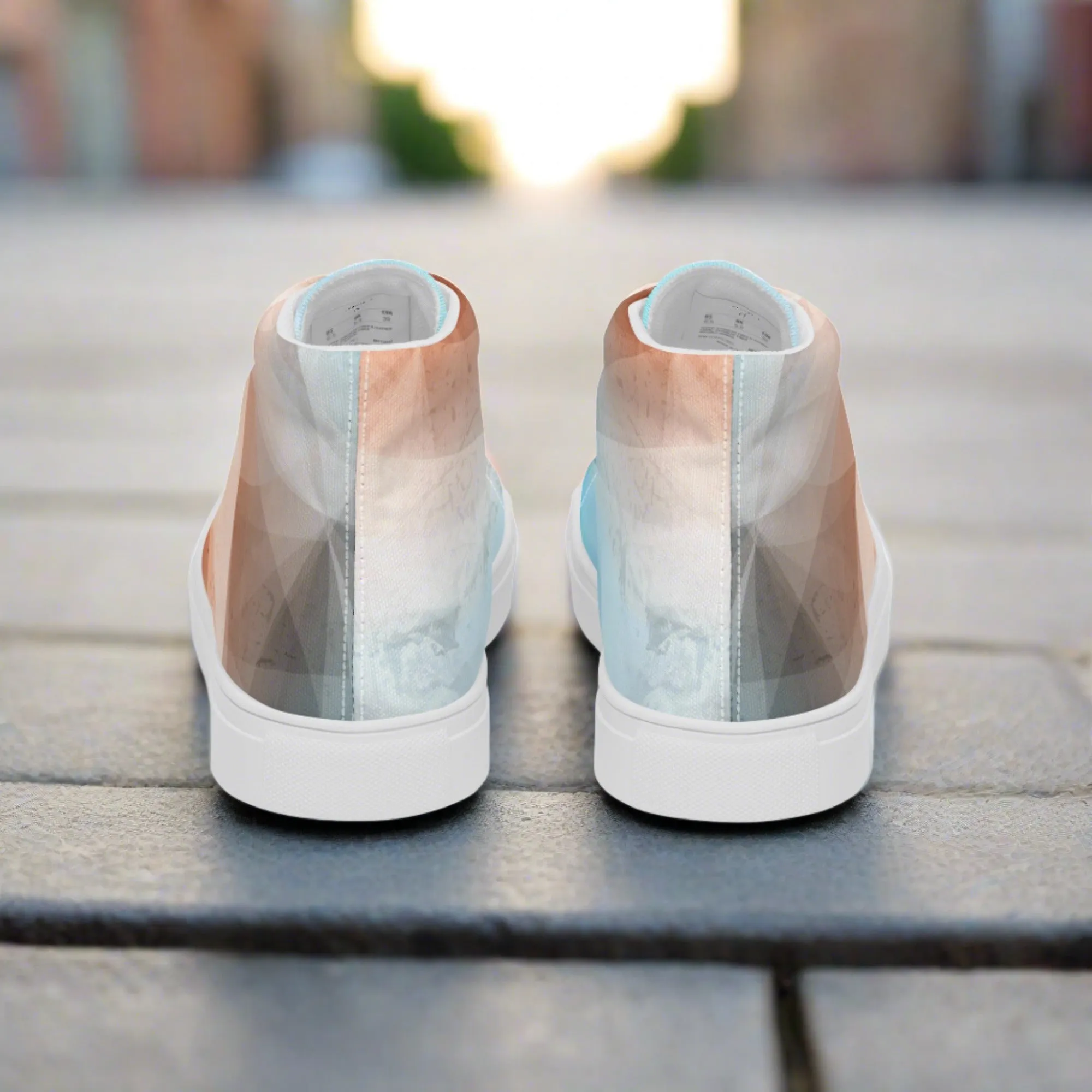 Stay Cozy & Chic with These Peachy Blue High Tops - Women's Sneakers