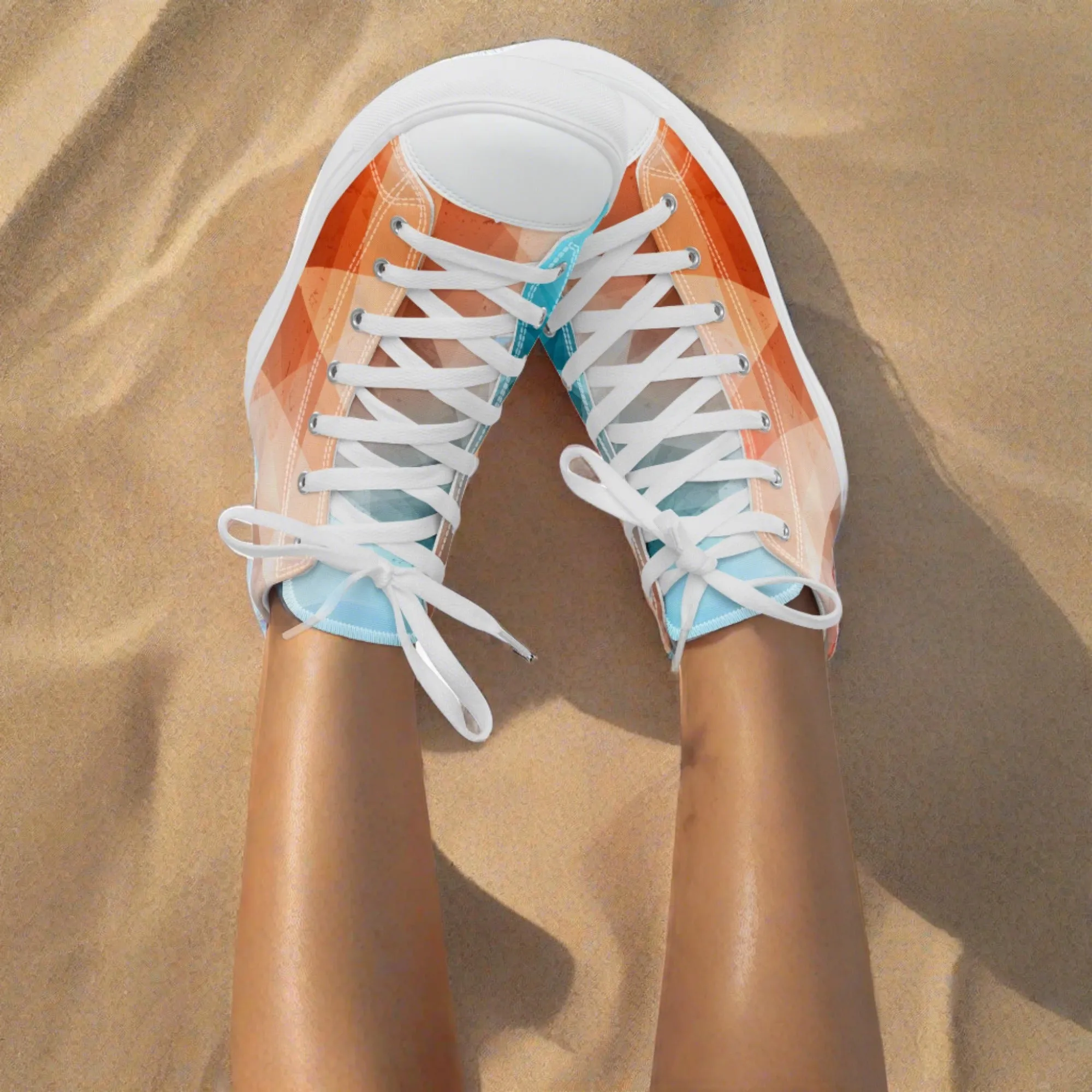 Stay Cozy & Chic with These Peachy Blue High Tops - Women's Sneakers