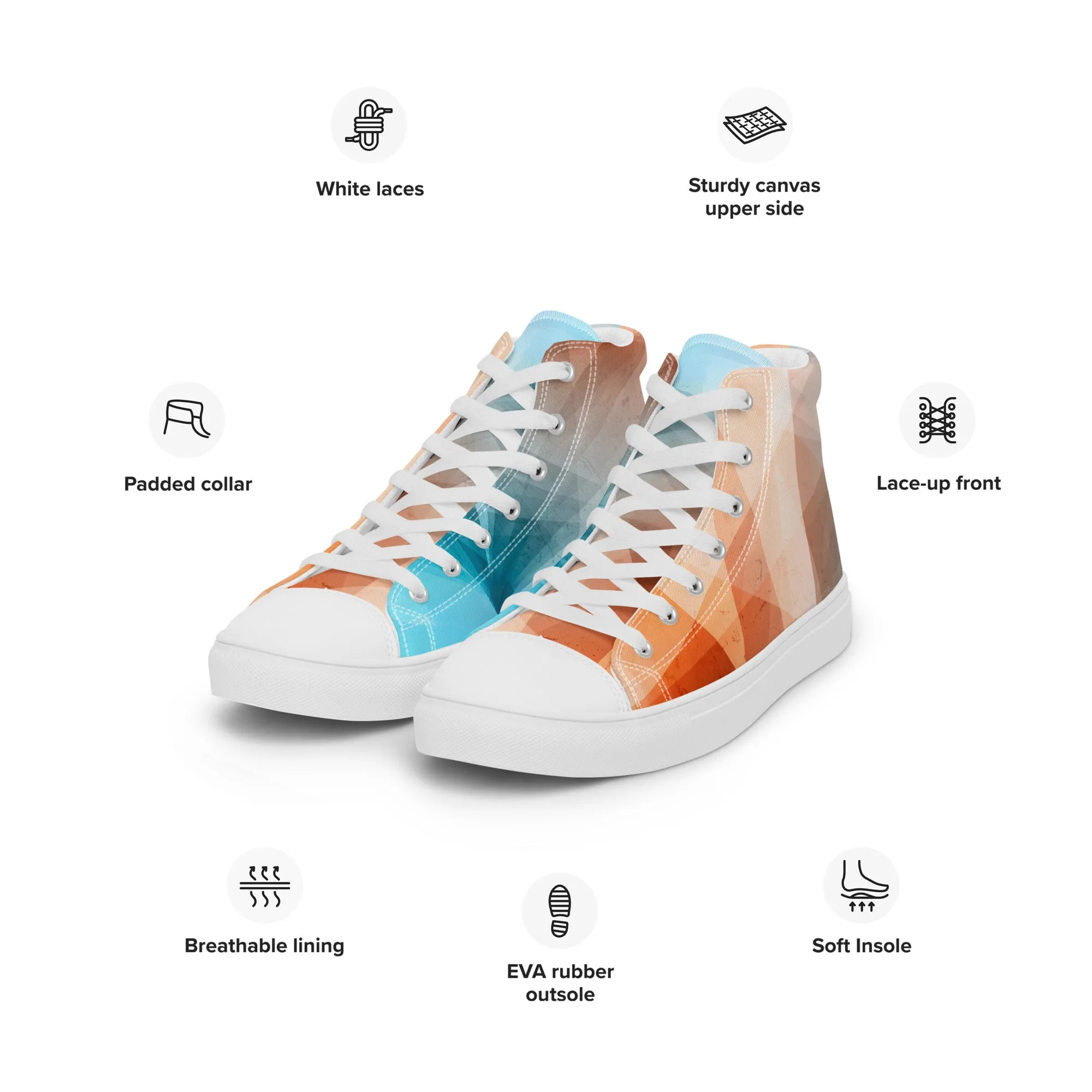 Stay Cozy & Chic with These Peachy Blue High Tops - Women's Sneakers