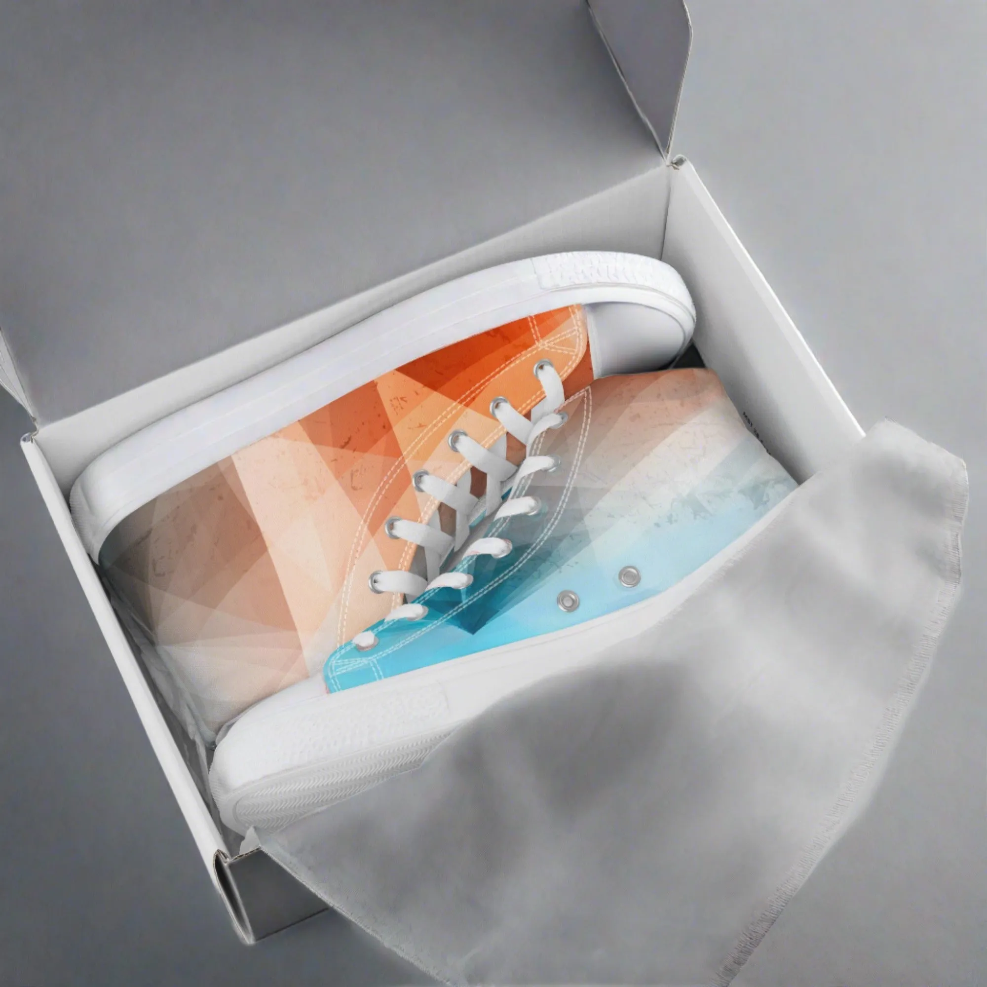 Stay Cozy & Chic with These Peachy Blue High Tops - Women's Sneakers