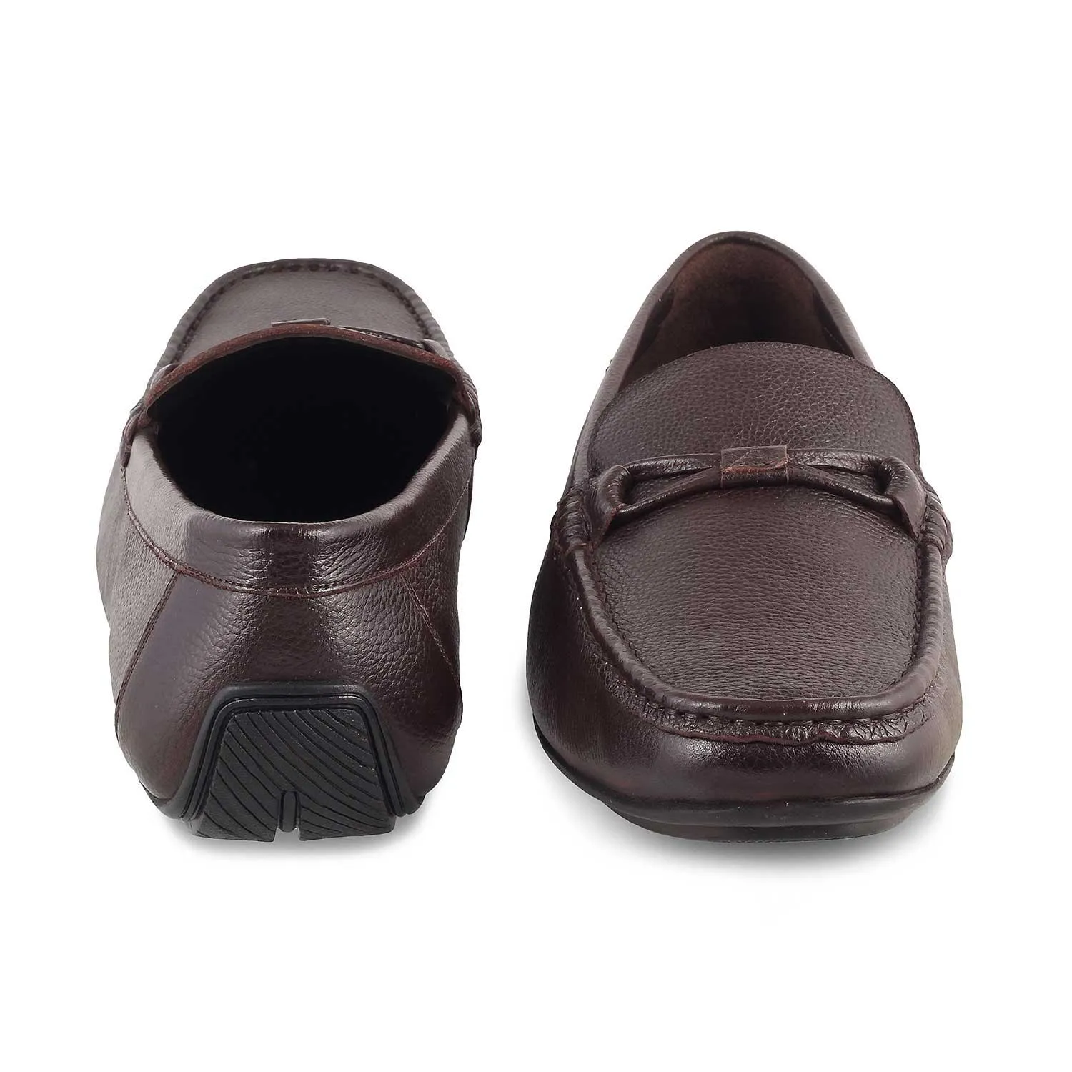 The Levent Brown Men's Leather Driving Loafers Tresmode