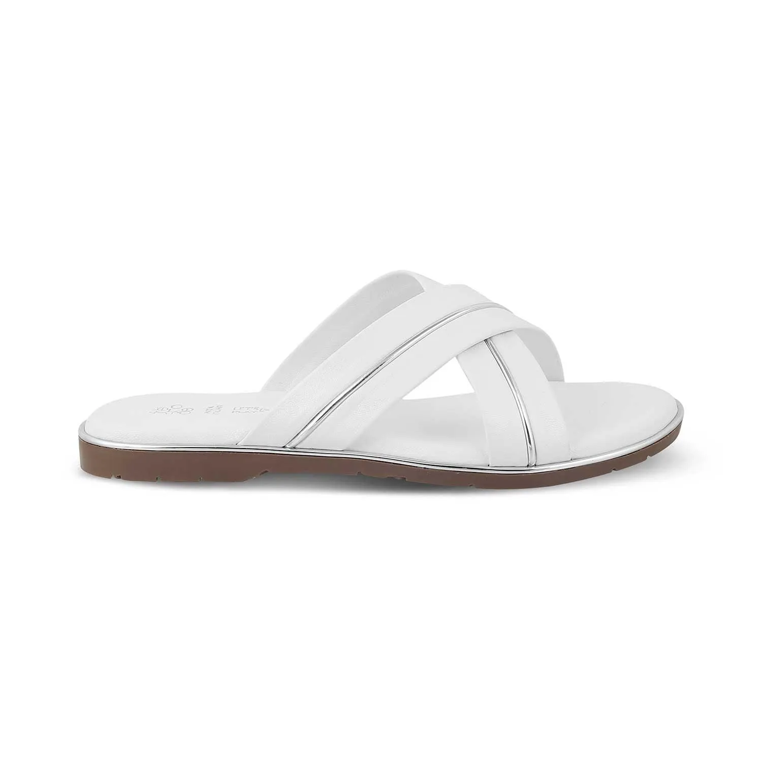 The Strep White Women's Casual Flats Tresmode