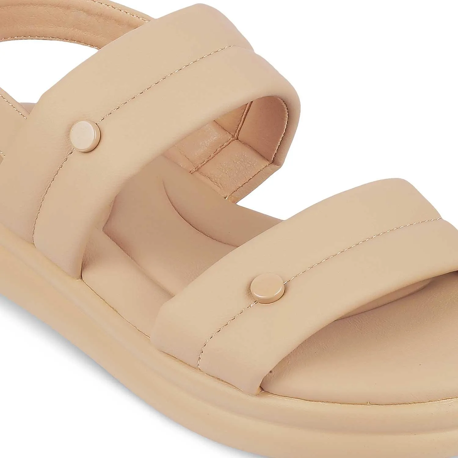 Tresmode Sanform Camel Women's Casual Platform Flats