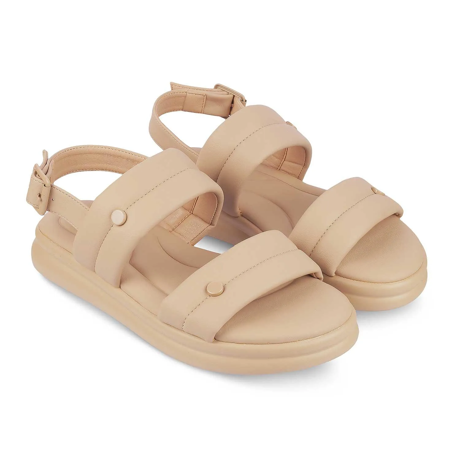 Tresmode Sanform Camel Women's Casual Platform Flats