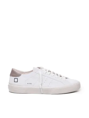 White Suede Lace-Up Sneakers