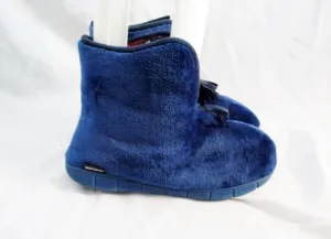 Womens MUK LUKS MUKLUKS Slipper Boot BLUE Booties XL 11-12 FLEECE